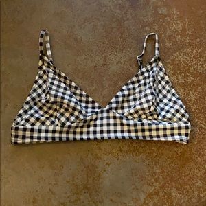 Old Navy black gingham bikini top